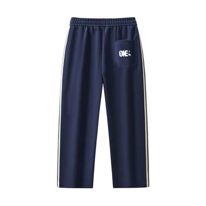 Cross logo pants  (Contrast Side-Stripe Straight-Leg  Pants)