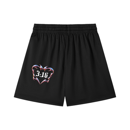 John 3:16 (Mesh Drawstring Shorts)