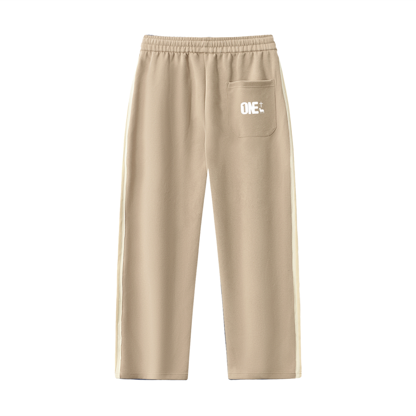 Cross logo pants  (Contrast Side-Stripe Straight-Leg  Pants)