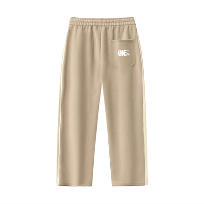 Cross logo pants  (Contrast Side-Stripe Straight-Leg  Pants)