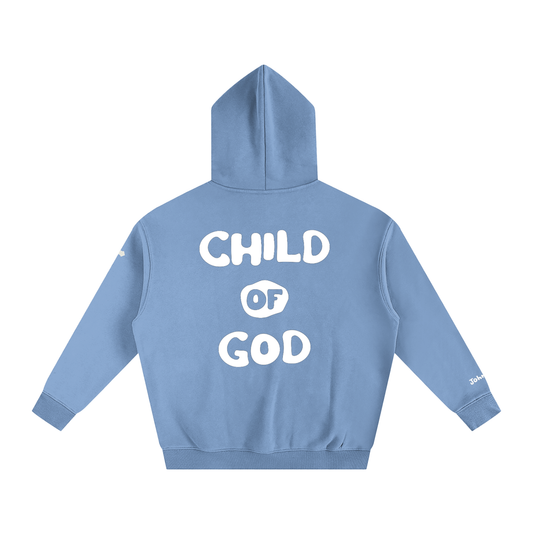 Child of God (John 1:12 & Cross on sleeves) (Oversize Fleeced Hoodie)