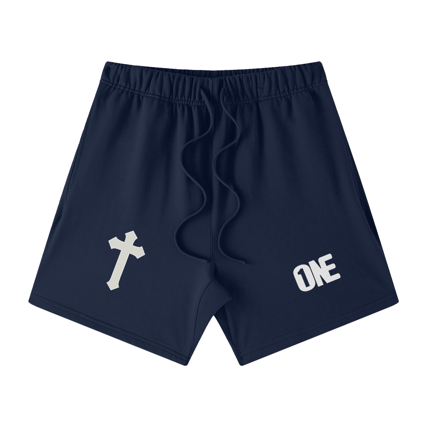 (Holy One) Streetwear Unisex Heavyweight Earth Tone Loose Fit FOG 100% Cotton Shorts