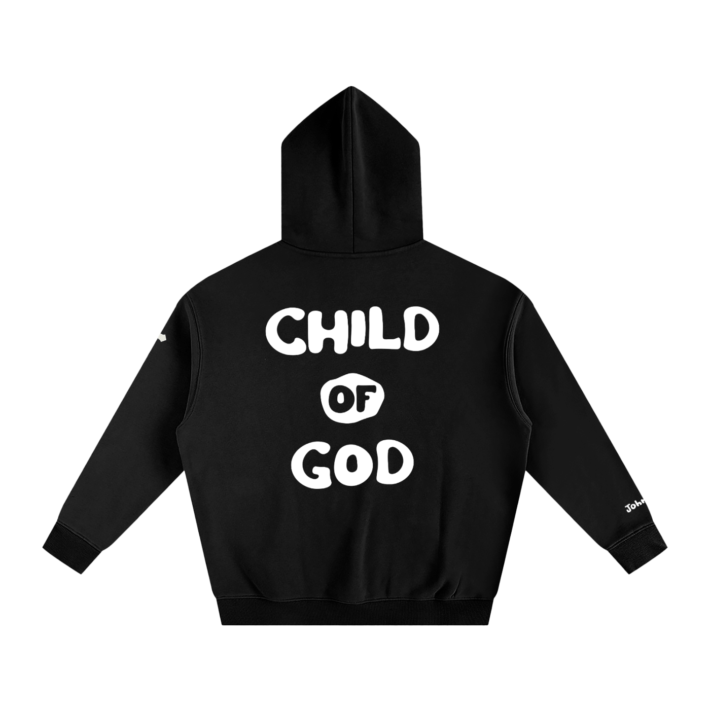 Child of God (John 1:12 & Cross on sleeves) (Oversize Fleeced Hoodie)