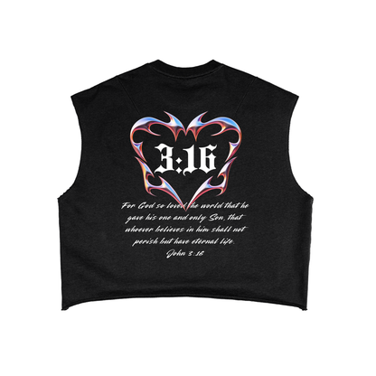 Real Love-John 3:16 (French Terry Boxy Tank Top)