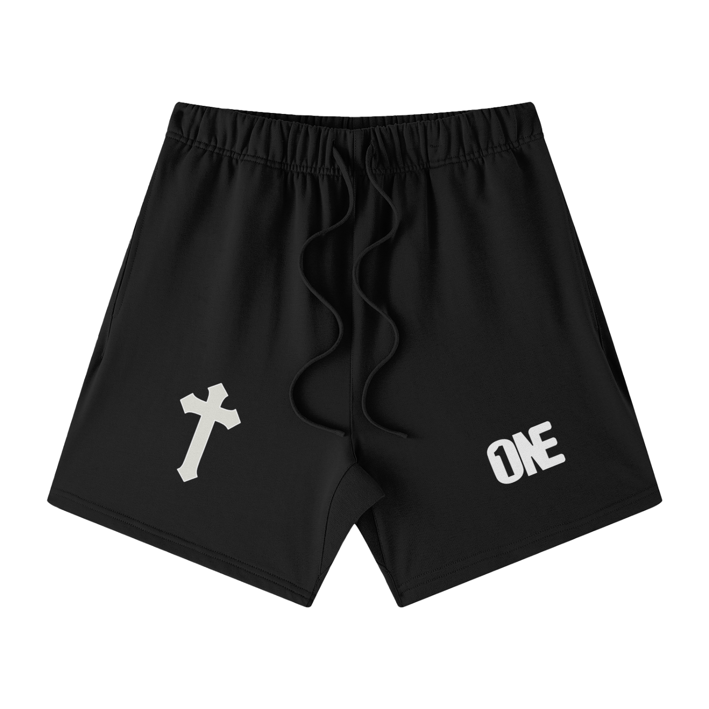 (Holy One) Streetwear Unisex Heavyweight Earth Tone Loose Fit FOG 100% Cotton Shorts