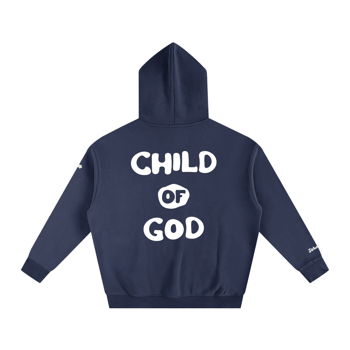 Child of God (John 1:12 & Cross on sleeves) (Oversize Fleeced Hoodie)