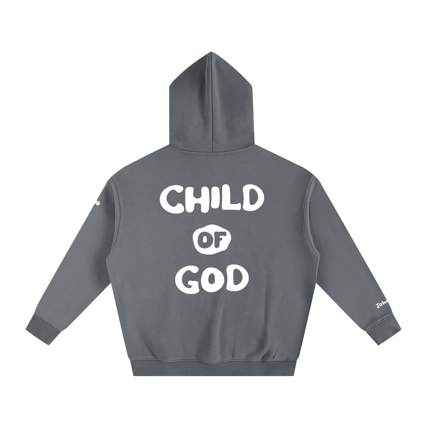 Child of God (John 1:12 & Cross on sleeves) (Oversize Fleeced Hoodie)