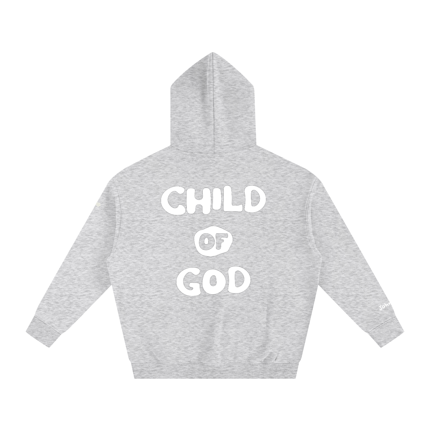 Child of God (John 1:12 & Cross on sleeves) (Oversize Fleeced Hoodie)